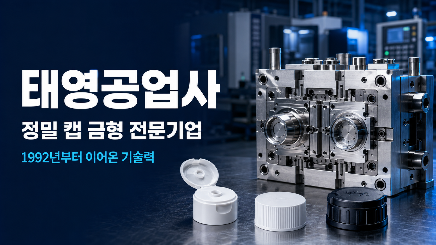 태영공업사 정밀 캡 금형 전문기업 1992년부터 이어온 기술력